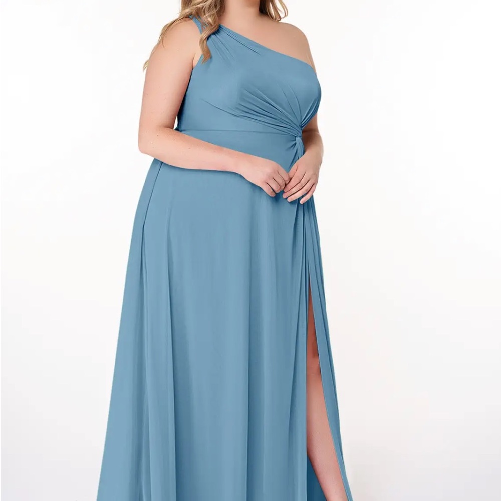 Azazie One-Shoulder Teal Dress